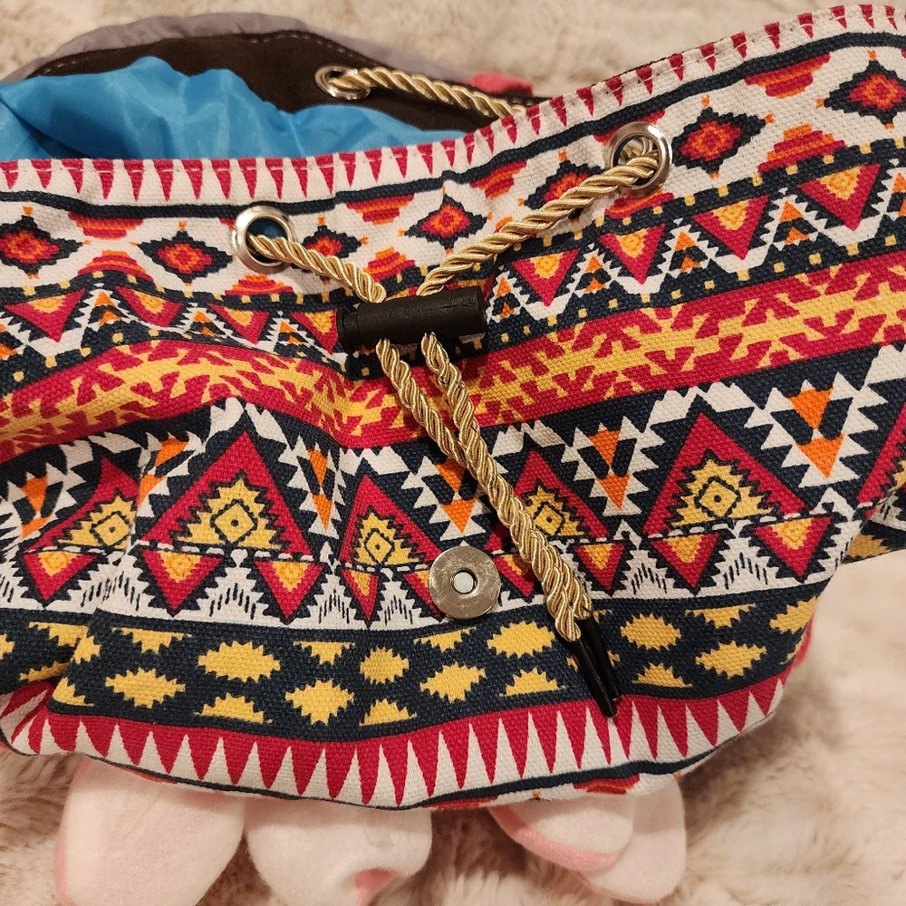 Geometric Multicolor Backpack - Picture 5 of 10